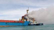 Kapal KM Abusamah terbakar (ist)