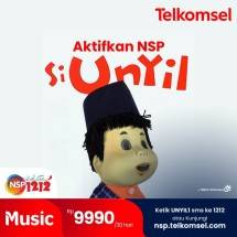 Layanan NSP 1212 Telkomsel Si Unyil dapat diaktifkan dari handphone dengan mengakses *121# atau melalui website nsp.telkomsel.com 