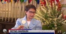 Menlu Retno dalam dalam diskusi daring yang diadakan oleh Forum Merdeka Barat (FMB) 9 (16/11/22).