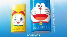 Produk sunscreen dari Anessa dan Doraemon.