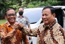 Menhan Prabowo Subianto Silaturahmi ke Menko Mahfud MD dan Muhadjir Effendy 
