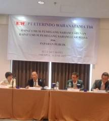 Acara paparan publik PT Eterindo Wahanatama Tbk (ETWA) di Jakarta, Jumat (30/06/2023). (Foto: Abraham Sihombing)