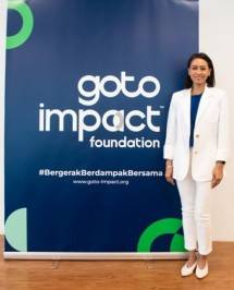 Monica Oudang, selaku Chairperson GoTo Impact Foundation 