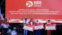 BRI Salurkan Beasiswa untuk 1800 Anak Berprestasi di Desa BRILiaN