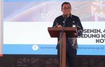 Deputi Bidang Pengembangan Sumber Daya Perpustakaan Perpusnas, Adin Bondar beberkan ekspos Hasil IPLM dan TGM Nasional 2023.