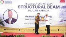 Pelepasan ekspor produk baja struktur produksi PT Gunung Raja Paksi (GRP) ke Kanada