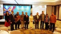 Perwakilan dari TAITRA, perusahaan Taiwan, dan asosiasi Indonesia berfoto bersama usai acara Konferensi Pers Taiwan Expo 2024.