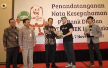 Bank DKI dan Gojek menjalin kerja sama sistem pembayaran non tunai di Jakarta (7/11/2017). (Foto Rizki Meirino) 