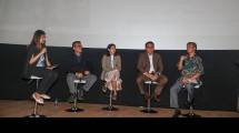 Talk Show Nobar Film Tegar (kanan kiri), Edy Karyanto SVP Human Capital Development PT Pertamina (Persero), Binziad Kadafi - Ketua Bidang SDM Komisi Yudisial RI, Marthella Sirait - Ketua Konekin, Erlangga Gaffar - Deputy Director PT Kideco Jaya Agung