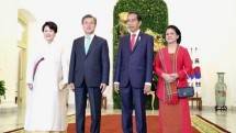 Presiden Jokowi -Presiden Korea Selatan Moon Jae-in (Foto Setkab) 