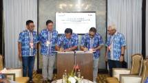 (Dari Kiri ke Kanan) Direktur Utama Telin Budi Satria Dharma Purba, Chief Commercial Officer Telin Kharisma, Chief Executive Officer Telin Hongkong ?I Ketut Alit Atmaja, SVP Head of Wholesale and Carrier Account Indosat Nicholas Soo, dan Director & Chief Business Officer Indosat Ooredoo Hutchison Muhammad Buldansyah