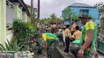 Sambut HUT Ke-79 TNI, Kodim 1710/Mimika Gelar Karya Bakti