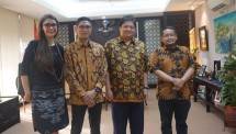 Menteri Perindustrian, Airlangga Hartarto saat menerima kunjungan Mattel Indonesia