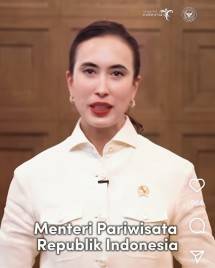 Caption foto: (tangkapan layar/Ist) Menteri Pariwisata Republik Indonesia, Widiyanti Putri Wardhana.