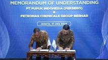 Kerja Sama Pupuk Indonesia dan Petronas Chemicals Perkuat Ketahanan Pangan dan Hilirisasi Industri&nbsp;