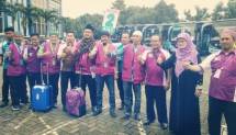 PT Patuna Mekar Jaya, biro perjalanan haji dan umrah melepas keberangkatan sebanyak 393 jamaah umrah big group, hari ini Kamis (21/12/2017), pelepasan dilakukan dari gedung Graha Jala Puspita Jakarta Pusat menuju Bandara Internasional Soekarna Hatta.