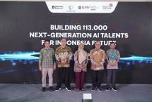 Direktur Utama Telkom Dian Siswarini saat acara Digistar Connect : Building 113.000 Next Generation AI Talents for Indonesia&rsquo;s Future di Universitas Muhammadiyah Yogyakarta (UMY) pada Kamis (23/10).