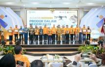 Menteri Perindustrian Agus Gumiwang Kartasasmita saat membuka acara Business Matching Produk Dalam Negeri 2025 di Jakarta, Senin (15/12).