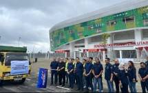 Direktur Utama Bank Mandiri Riduan bersama jajaran Direksi Bank Mandiri turun langsung memberikan arahan sekaligus memimpin koordinasi penyaluran bantuan kemanusiaan.