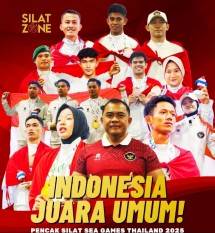Tim Nasional Pencak Silat Indonesia borong 4 medali emas membawa empat medali emas, satu perak, dan tujuh perunggu di SEA Games 2025 Thailand.