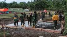 Sinergi TNI dan Pemerintah Daerah Percepat Hunian Sementara di Palembayan