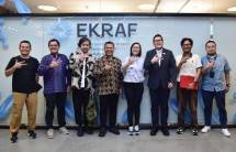 Wakil Menteri Ekonomi Kreatif, Irene Umar, menerima audiensi dari perwakilan InJourney dan tim dibalik layar film animasi Pelangi di Mars di Kantor Kementerian Ekonomi Kreatif, Jakarta, Kamis (22/1/2026).