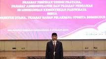 Lantik Eselon Baru, Menpar Harap Kunjungan 20 Juta Wisman Tahun 2019 Tercapai