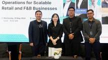COB Mekari Jansen Jumino didampingi Founder Credotti dan Franchisepedua Liana Oktavia dan Head of Sales Mekari Jeremy Joseph serta AVP Product Mekari Ariau Akbar dalam momentum peluncuran Mekari POS