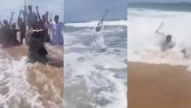 Ingin Tiru Nabi Musa yang Membelah Laut, Pria Ethiopia Justru Dihajar ombak Besar, Basah-Basahan Tak dapat Mukjizat&nbsp;