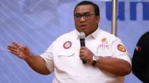 Presiden Konfederasi Serikat Pekerja Seluruh Indonesia (KSPSI) Andi Gani Nena Wea
