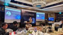 Budianto Chandra, Division Head Network Presales Multipolar Technology, sedang menjelaskan tentang pentingnya perusahaan membangun pertahanan siber secara menyeluruh di era AI kepada para peserta _Security Forum 2026_ bertema _&ldquo;Are You Still in Control, or is Your Security Strategy Failing Behind?&rdquo;_ yang diselenggarakan oleh Multipolar Technology di Shangri-La Jakarta pada Rabu (10/6) lalu. 