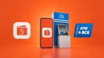 Ilustrasi Shopeepay dan ATM BCA